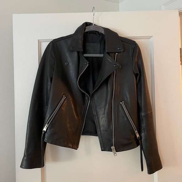 AllSaints Dalby Leather Jacket - Picture 1 of 8